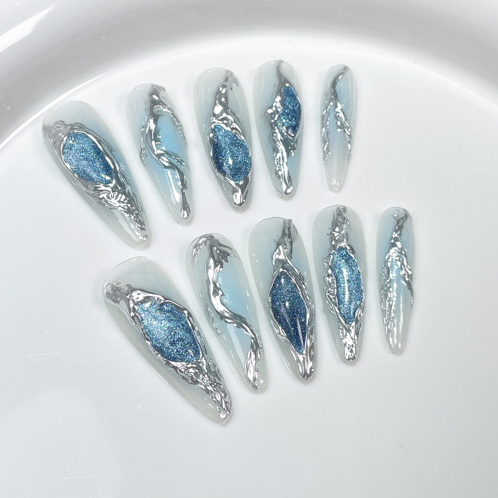 Neptune's Sea Press-On Nail Set