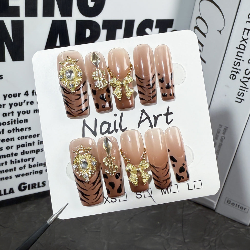 Jungle Kitty Press-On Nail Set