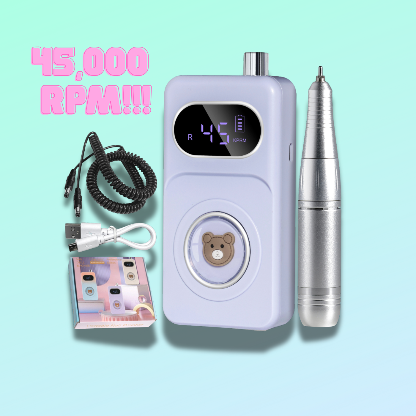 Teddy Twirl Nail Drill