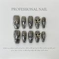 Gris Papillon Press-On Nail Set
